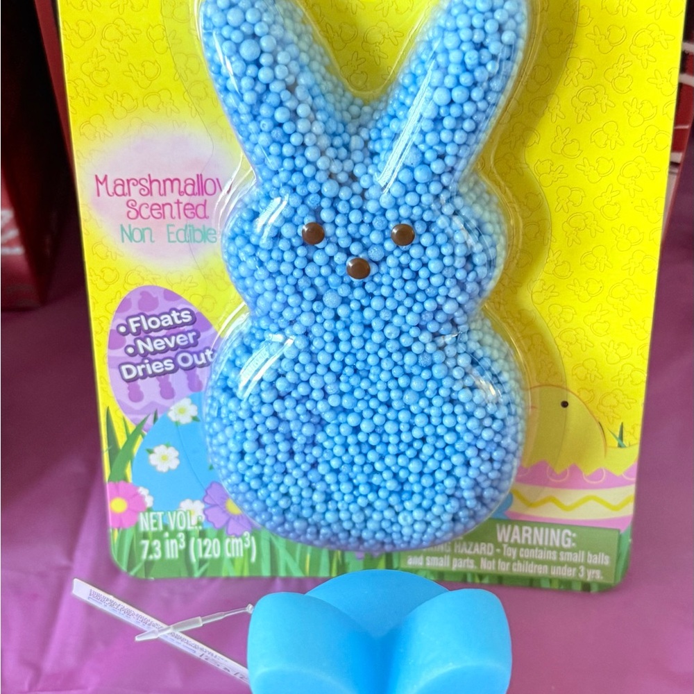 Peeps Scented sensory Blue Bunny foam & blue rubber duckey. Great for Easter